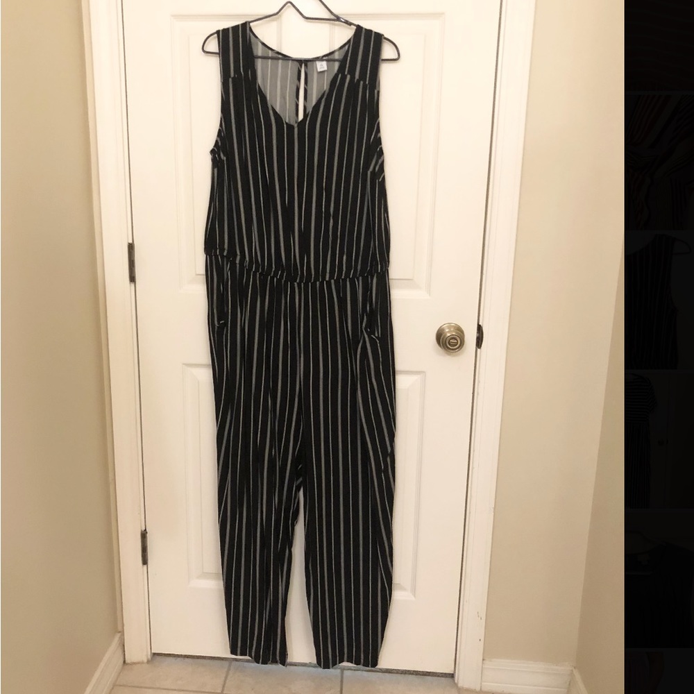 Plus Size Old Navy Striped Jumpsuit 2x